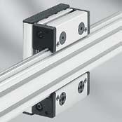 Units Secure roller guides for lifting and sliding doors Fully preassembled, compact guides Bearing