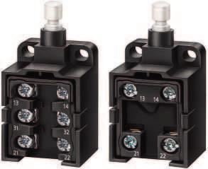 Open-Type Position Switches 3SE5, open-type design Overview Their compact design makes these switches particularly suitable for use in confined conditions.