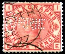 special Telegraph stamps were introduced in 1876, mainly for