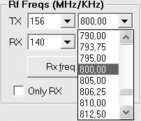 00 MHz) 4) Now that you have selected the whole TX frequency, you have three choices: If you are programming a simplex channel (same RX and TX frequency), click the Rx freq = Tx freq button: The RX