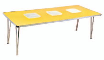 00 Trolley s available Supplied with holes cut out in the table top Supplied with clear