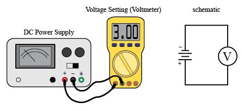 Figure 4 5 Switch the positive and the negative leads at the multimeter and again observe the voltage readings on the multimeter (including sign). Record the differences.