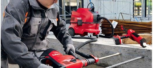 Universal vacuum cleaner VC 20-U(M) Removing dust from drilling, slitting, grinding, cutting and coring Removing slurry from wet coring and cleaning Hilti AirBoost filter technology for consistently