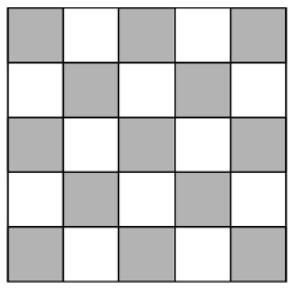 29. How many rectangles can be made using the squares on a checkerboard that is 5 squares by 5 squares? a) 64 b) 81 c) 256 d) 625 e) 225 30.