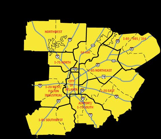 The Atlanta Industrial Market PinPoint sm Technology 10 Regions (distribution & service)