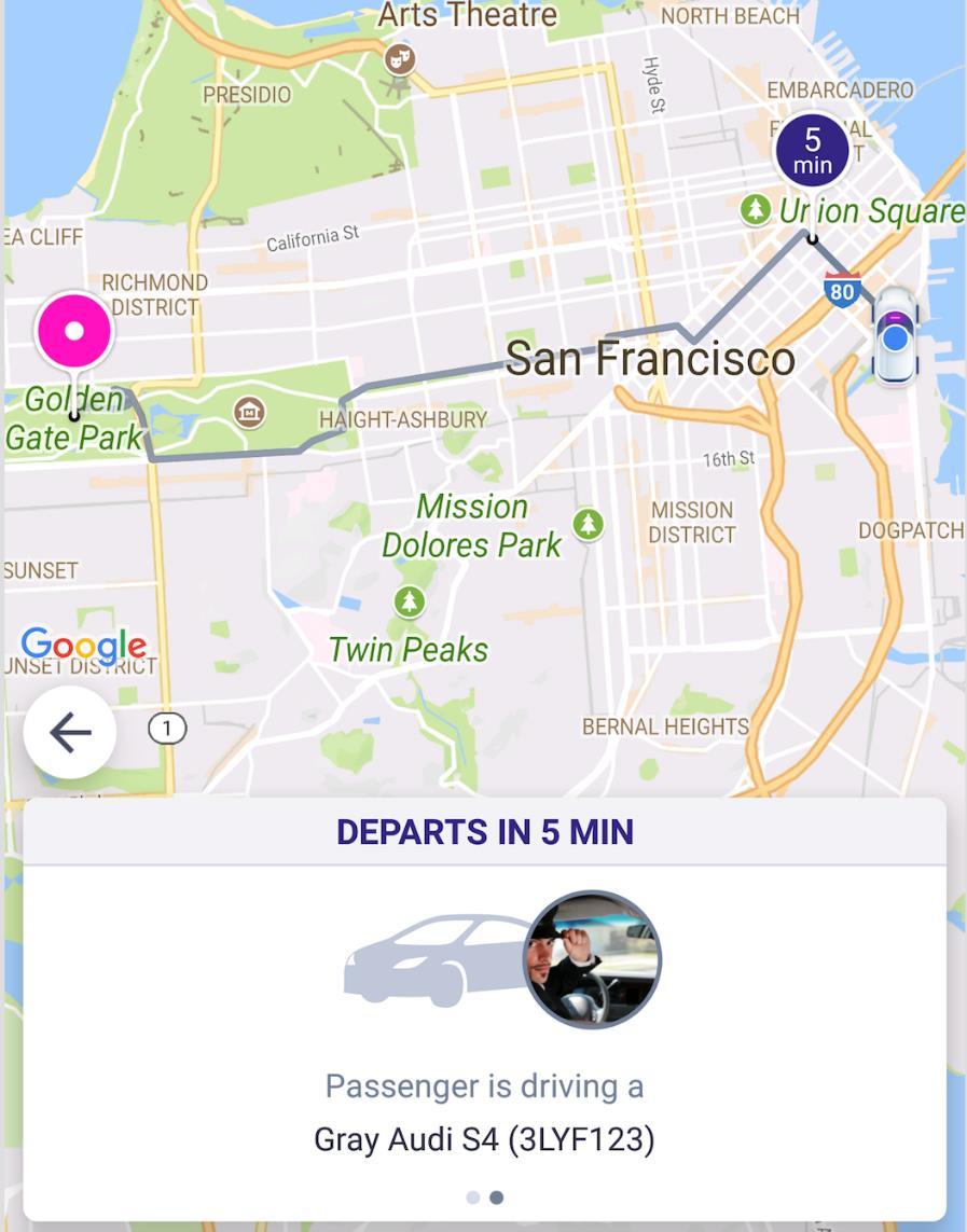 They will be able to open the Lyft app and: See what car you are in