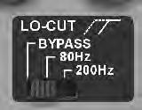FILTER and EQ SECTIONS 220 Hz 75 Hz BYPASS LOW-CUT FILTER Bal.