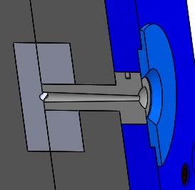 Adding ejector pins Just as cutouts can be created at part level, they can also be created at assembly level.