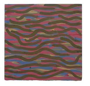18. Untitled (Brown pink and blue wavy