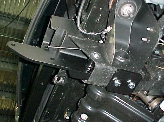 5. Install the Frame Extensions as shown in Photo 5. Use the Support Plates underneath the frame with the slot towards the rear.