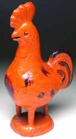 248. CHINESE EARTHENWARE ROOSTER, late 19 th Century, hand