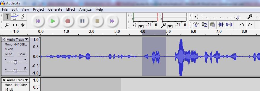 Each time you press the stop button and then record again, it generates another track that will, by default, overlap with the first track.