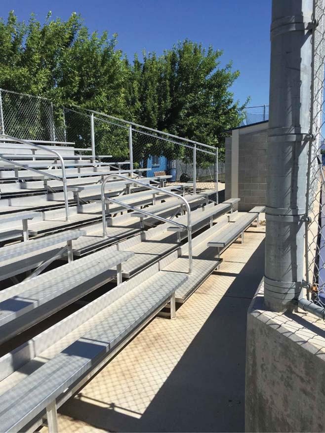 REMOVED (E) BLEACHERS TO BE