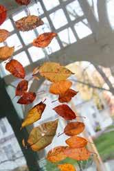 You can also paint the leaves before hanging them up! How pretty!