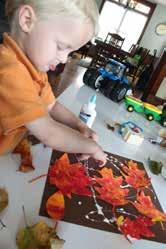 Paint with odd pieces, you could even paint with leaves! Make the hunt to find leaves an activity in itself.