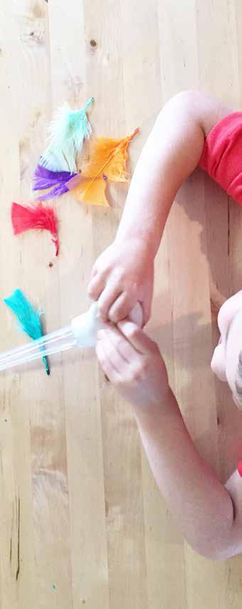 Turkey Baster Fine Motor Race turkey baster feather (tissue paper or fabric scrap) Set out a feather on a flat surface (table or