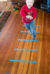 Hop from one line to the next, lay down and measure how many lines long your child is, see how far they can stretch their legs
