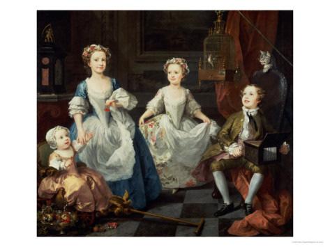 Nancy chose William Hogarth (1697-1764) and showed us a variety of sitters he had painted including this one of the Graham children painted in 1742.
