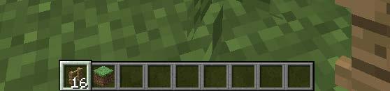 Using the hotbar When you add items to the inventory hotbar, use the keyboard keys 1 9 to move along the row of boxes.