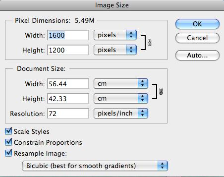 Simply select pixels for each of the drop down menus alongside the figures for Width and Height.