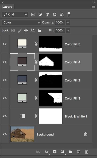 Then, instead of adding a new image layer for purposes of adding the color tint effect, you ll use Solid Color adjustment layers for this purpose.