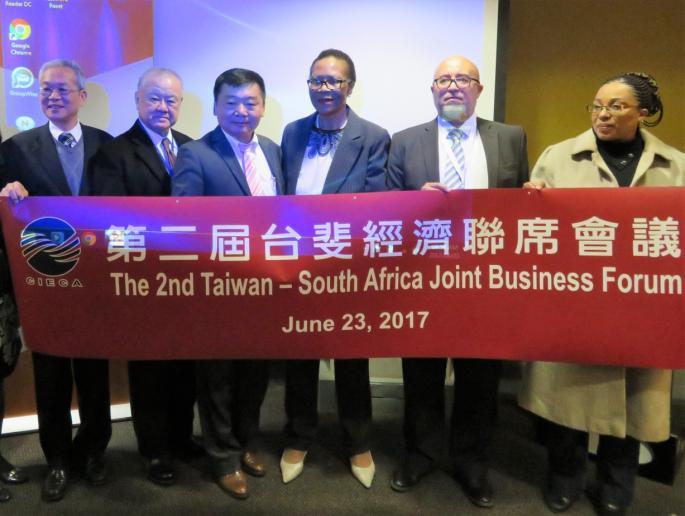 The 2nd Taiwan South Africa Joint Business Forum held by CIECA and BBC on June 23. From left to right: Mr.