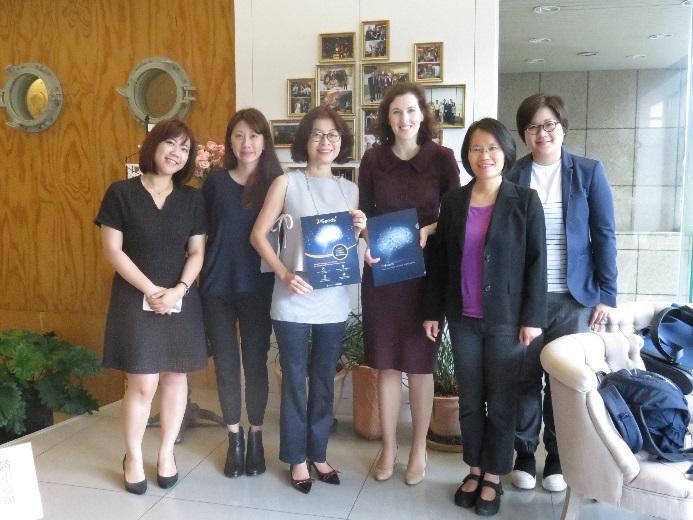 Mrs. Ekaterina Lebedeva (right 3), Vice-President of the SPbCCI called at Ms. Carol CHENG (left 3), COO Taiwan Research-based Biopharmaceutical Manufacturers Association. Mrs.