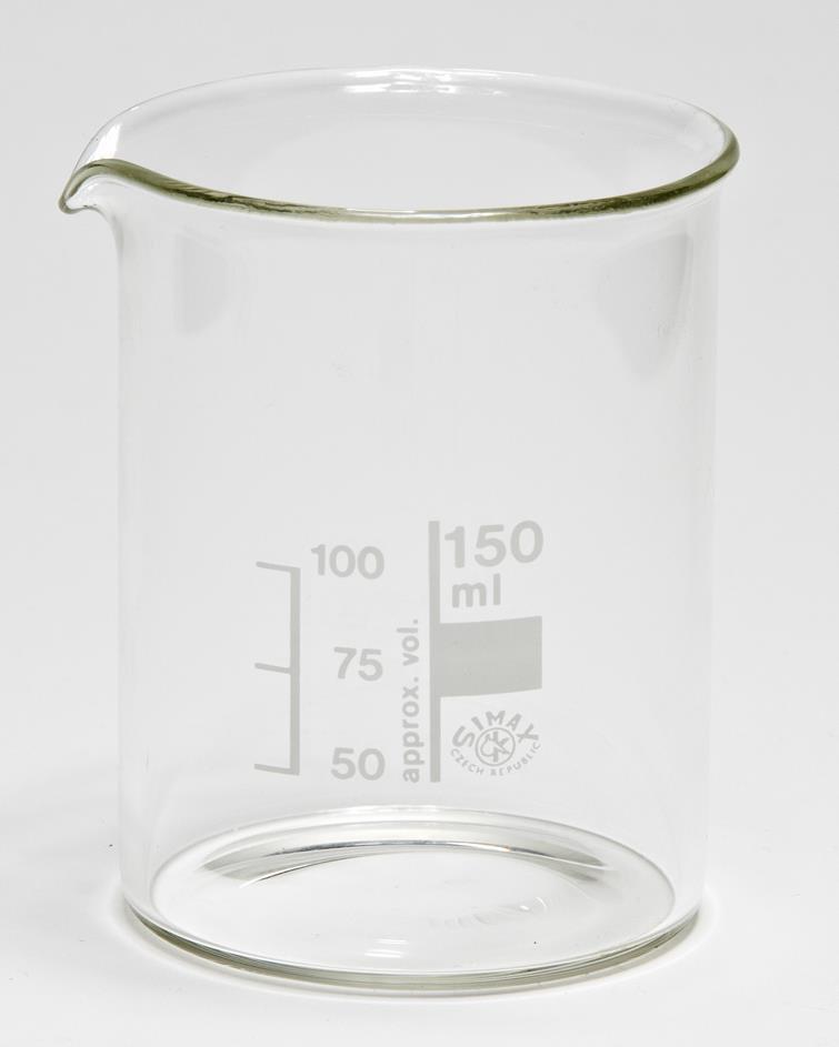 Material for holding liquids and solutions Beaker This is a glass container which can be found