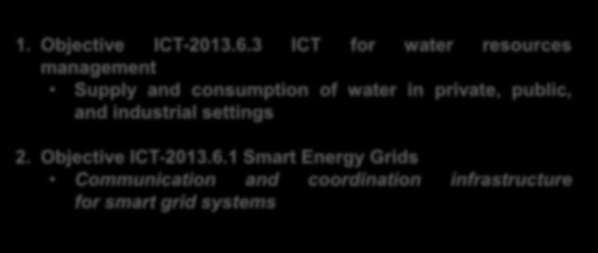 ICT Call 10 1. Objective ICT-2013.6.