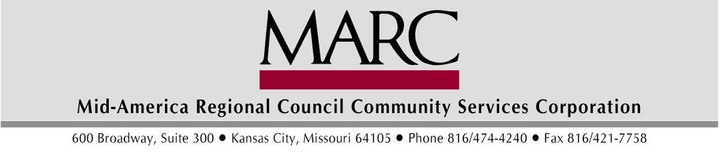 February 27, 2018 Meeting begins at 12:00 p.m. or immediately following the MARC Budget & Personnel Committee meeting MARC Conference Center 2nd Floor Heartland Room AGENDA 1. Call to Order 2.