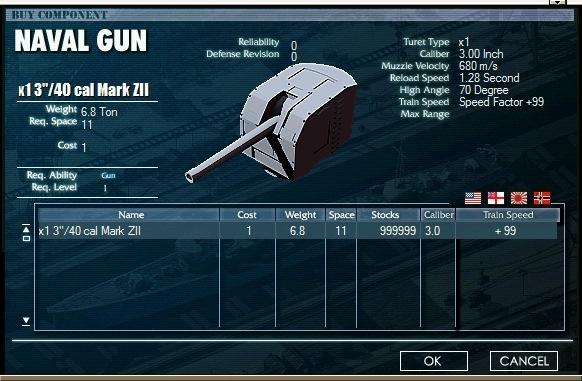 Weapon Selection When you begin playing Navy Field, your ship is already preset with Level 1 Neutral Naval Guns.