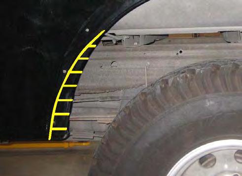 flares ONLY: Wrapping tape measure up from underside