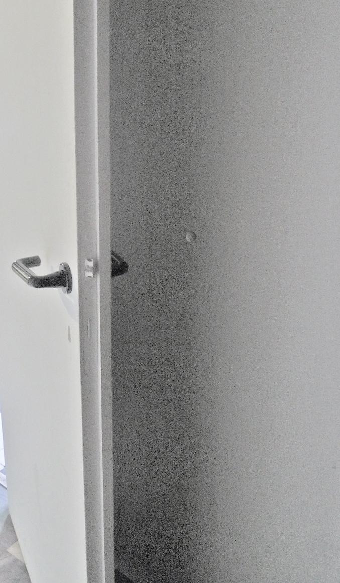 Homemade relief, 2011, door, hole