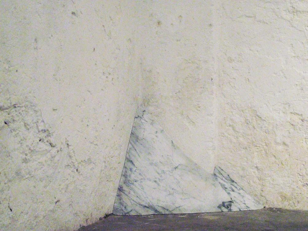 Untitled, 2009, marble, 80x75x1,5cm Slab of