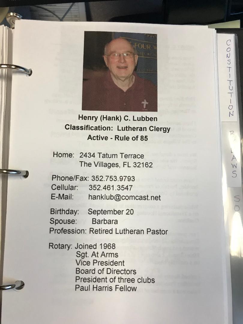 In memory of Hank, gone to be with His Maker.