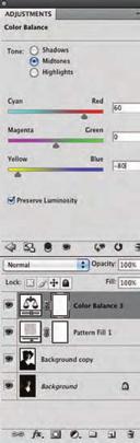 5 Tint Your Paper. To add a color tint to the paper, go to the Layer menu and choose New Adjustment Layer > Color Balance.