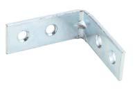 Connection Fittings Brackets : Galvanized Material thickness: Angle: 90 Dimension 40 x 40 x 15 60.8.94 50 x 50 x 15 60.8.943 75 x 75 x 18 60.8.944 Packing: 1 pc.