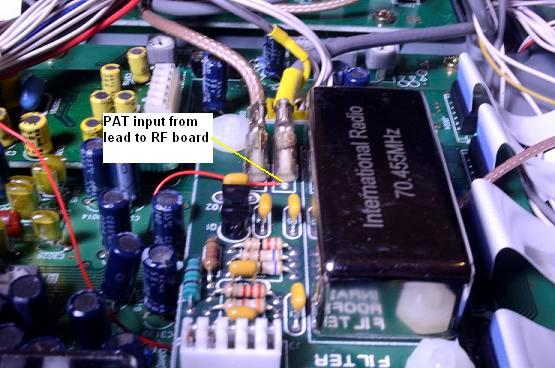 Where there is no Inrad optional filter PCB, then the PAT input can be picked up at J2003 on the IF board. See Fig 3.