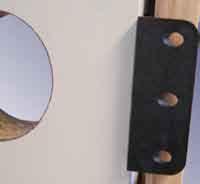 Utilization of this door clip will insure door slab alignment and maintain a stable door