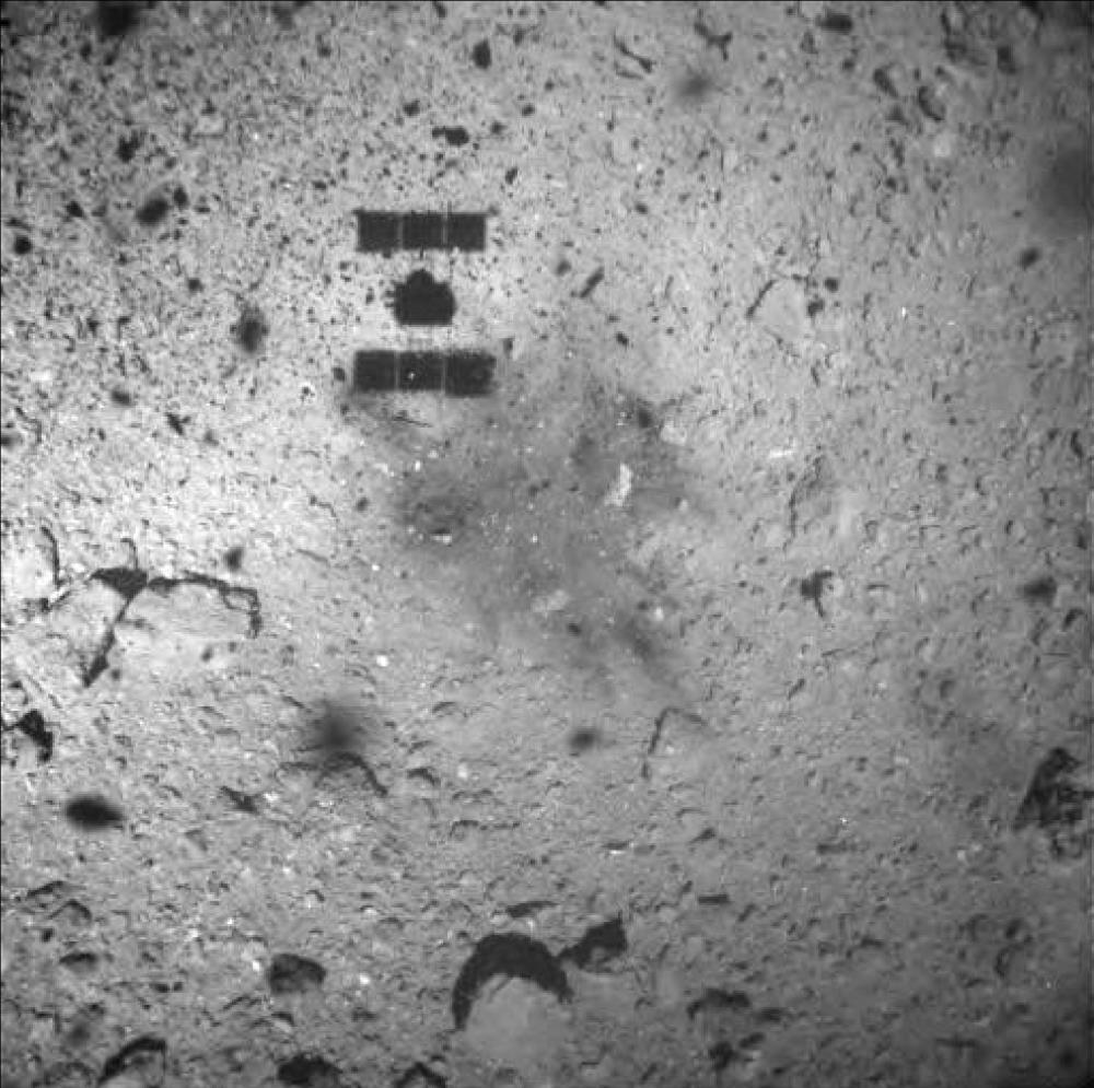 Japan s Hayabusa2 grabbed its first sample of the asteroid Ryugu on February 21. It will make two more sampling sorties in the next few months.