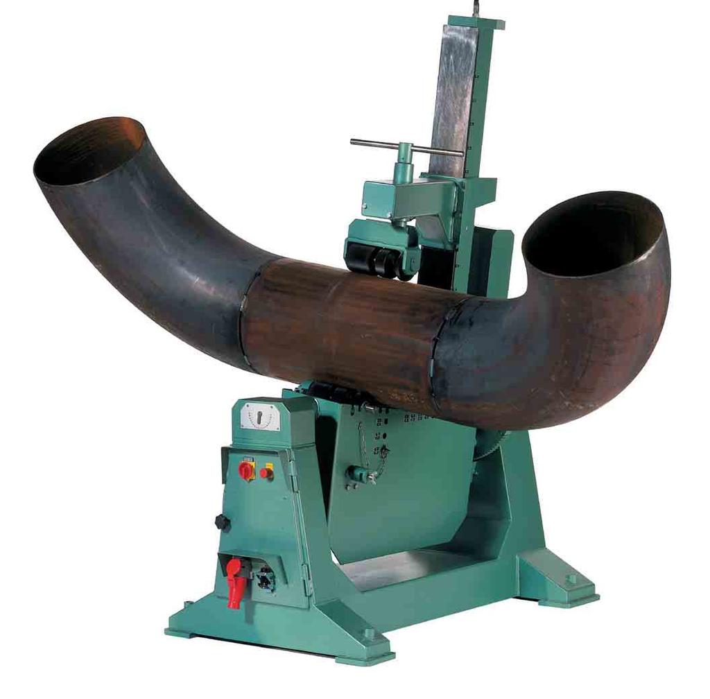 tilting moment in relation to tilting axis 35 000 cmkg. Max. load (horizontal pipe): 2 000 kg. Max. load (vertical pipe): 1 000 kg. Torque at drive rollers: 10 000 cmkg. Power requirement.