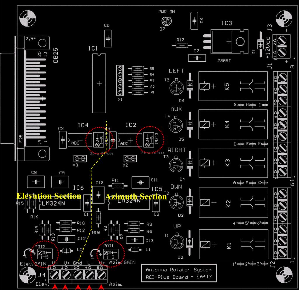 1.4.1 PCB description: J4 is the Voltage feedback Input. On most cases, this Input is referenced to ground, so V- should be connected to GND.