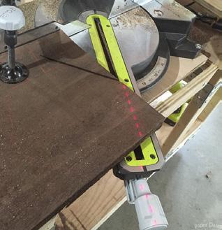 3 Next, turn your miter saw to the opposite 31.6 angle.