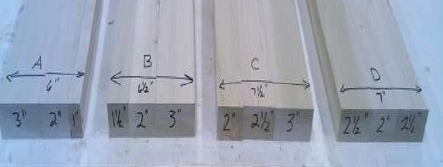 You will need to cut more 2, 2 ½ and 3 strips than 1 or 1 ½ strips as stated below: 4 @ 2 3 @ 3 3 @ 2 ½ 1 @ 1 1 @