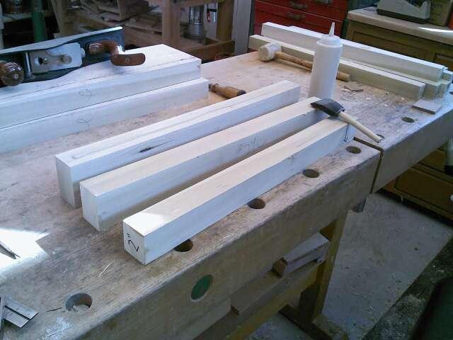 Step #7: Glue the wood strips to create A, B, C & D boards.