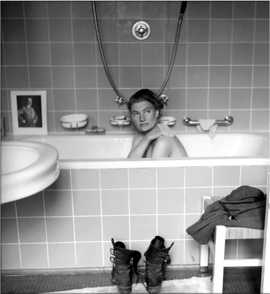 The beginnings of female war photographers Elizabeth Lee Miller is pictured here by David Scherman in Hitler s bathtub shortly after the end of the war and Hitler s suicide Miller was one of a new