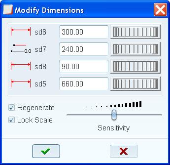 6(n)] > > > click twice on length dimension (here it is 660, but your dimension may be different) in the Modify Dimensions dialog box and type the design value at the prompt (123) > Enter [Fig. 4.
