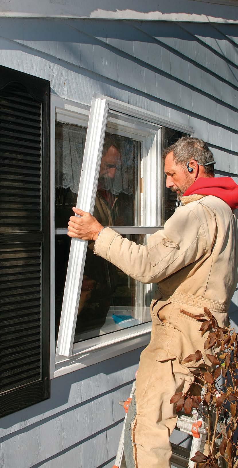 Save Energy With Storm Windows A client contacted me about installing replacement double-hung windows because she said the old ones were leaky and difficult