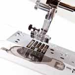 7-point feed Super-smooth feeding for superior stitch quality including