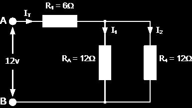 R 2 + R 3 = 8Ω + 4Ω = 12Ω So we can replace both resistor R 2 and R 3 above with a single resistor of resistance value 12Ω So our circuit now has a single resistor R A in PARALLEL with the resistor R